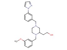 2-{1-(3-methoxybenzyl)-4-[3-(1H-pyrazol-1-yl)benzyl]-2-piperazinyl}ethanol