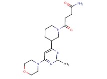 4-{3-[2-methyl-6-(4-morpholinyl)-4-pyrimidinyl]-1-piperidinyl}-4-oxobutanamide