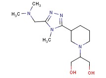 2-(3-{5-[(dimethylamino)methyl]-4-methyl-4H-1,2,4-triazol-3-yl}piperidin-1-yl)propane-1,3-diol