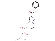 5-(2-hydroxy-4-methylpentanoyl)-N-phenyl-5,6,7,8-tetrahydro-4H-pyrazolo[1,5-a][1,4]diazepine-2-carboxamide