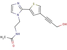 N-(2-{2-[4-(3-hydroxyprop-1-yn-1-yl)-2-thienyl]-1H-imidazol-1-yl}ethyl)acetamide
