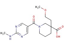 3-(2-methoxyethyl)-1-{[2-(methylamino)-5-pyrimidinyl]carbonyl}-3-piperidinecarboxylic acid