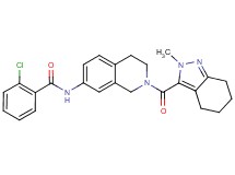 2-chloro-N-{2-[(2-methyl-4,5,6,7-tetrahydro-2H-indazol-3-yl)carbonyl]-1,2,3,4-tetrahydro-7-isoquinolinyl}benzamide