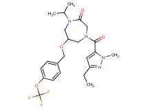 4-[(3-ethyl-1-methyl-1H-pyrazol-5-yl)carbonyl]-1-isopropyl-6-{[4-(trifluoromethoxy)benzyl]oxy}-1,4-diazepan-2-one