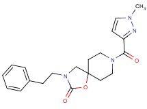8-[(1-methyl-1H-pyrazol-3-yl)carbonyl]-3-(2-phenylethyl)-1-oxa-3,8-diazaspiro[4.5]decan-2-one