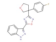 3-{3-[3-(4-fluorophenyl)tetrahydro-3-furanyl]-1,2,4-oxadiazol-5-yl}-1H-indazole