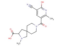 8-[(5-cyano-6-hydroxy-2-methyl-3-pyridinyl)carbonyl]-2-methyl-2,8-diazaspiro[4.5]decane-3-carboxylic acid