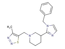 3-(1-benzyl-1H-imidazol-2-yl)-1-[(4-methyl-1,2,3-thiadiazol-5-yl)methyl]piperidine