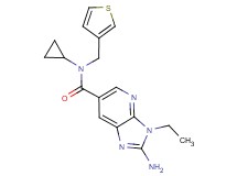 2-amino-N-cyclopropyl-3-ethyl-N-(3-thienylmethyl)-3H-imidazo[4,5-b]pyridine-6-carboxamide
