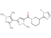 5-{[3-(1H-imidazol-2-yl)-1-piperidinyl]carbonyl}-1,1',3',5'-tetramethyl-1H,1'H-3,4'-bipyrazole