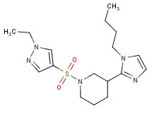 3-(1-butyl-1H-imidazol-2-yl)-1-[(1-ethyl-1H-pyrazol-4-yl)sulfonyl]piperidine