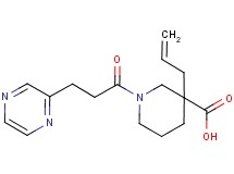 3-allyl-1-[3-(2-pyrazinyl)propanoyl]-3-piperidinecarboxylic acid