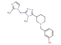 3-[(3-{4-methyl-5-[(2-methyl-1H-imidazol-1-yl)methyl]-4H-1,2,4-triazol-3-yl}piperidin-1-yl)methyl]phenol