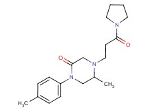 5-methyl-1-(4-methylphenyl)-4-[3-oxo-3-(1-pyrrolidinyl)propyl]-2-piperazinone