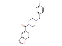 1-(1-benzofuran-5-ylcarbonyl)-4-(4-chlorobenzyl)piperazine
