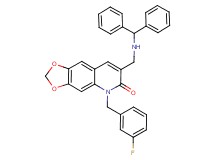 7-{[(diphenylmethyl)amino]methyl}-5-(3-fluorobenzyl)[1,3]dioxolo[4,5-g]quinolin-6(5H)-one