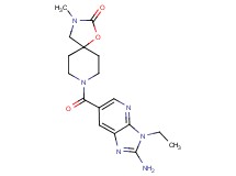 8-[(2-amino-3-ethyl-3H-imidazo[4,5-b]pyridin-6-yl)carbonyl]-3-methyl-1-oxa-3,8-diazaspiro[4.5]decan-2-one
