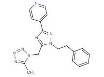 4-[5-[(5-methyl-1H-tetrazol-1-yl)methyl]-1-(2-phenylethyl)-1H-1,2,4-triazol-3-yl]pyridine