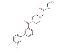N-ethyl-2-{4-[(3'-fluoro-3-biphenylyl)carbonyl]-1-piperazinyl}acetamide