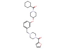 1-(3-{[1-(cyclohexylcarbonyl)-4-piperidinyl]oxy}benzyl)-4-(2-furoyl)piperazine