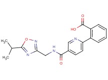 2-[5-({[(5-isopropyl-1,2,4-oxadiazol-3-yl)methyl]amino}carbonyl)pyridin-2-yl]benzoic acid