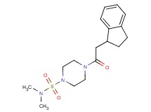 4-(2,3-dihydro-1H-inden-1-ylacetyl)-N,N-dimethylpiperazine-1-sulfonamide