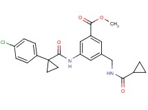 methyl 3-({[1-(4-chlorophenyl)cyclopropyl]carbonyl}amino)-5-{[(cyclopropylcarbonyl)amino]methyl}benzoate