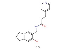 N-[(6-methoxy-2,3-dihydro-1H-inden-5-yl)methyl]-3-pyridin-4-ylpropanamide