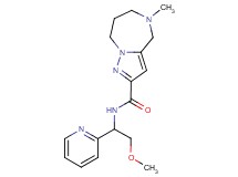 N-(2-methoxy-1-pyridin-2-ylethyl)-5-methyl-5,6,7,8-tetrahydro-4H-pyrazolo[1,5-a][1,4]diazepine-2-carboxamide