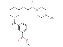 methyl 3-({3-[3-(4-methyl-1-piperazinyl)-3-oxopropyl]-1-piperidinyl}carbonyl)benzoate