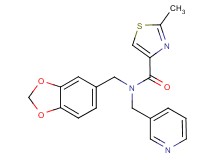 N-(1,3-benzodioxol-5-ylmethyl)-2-methyl-N-(3-pyridinylmethyl)-1,3-thiazole-4-carboxamide trifluoroacetate