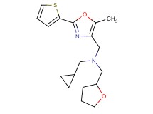 (cyclopropylmethyl){[5-methyl-2-(2-thienyl)-1,3-oxazol-4-yl]methyl}(tetrahydro-2-furanylmethyl)amine