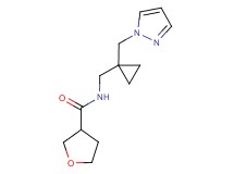 N-{[1-(1H-pyrazol-1-ylmethyl)cyclopropyl]methyl}tetrahydrofuran-3-carboxamide