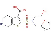 2-{[(2-furylmethyl)(2-hydroxyethyl)amino]sulfonyl}-4,5,6,7-tetrahydrothieno[2,3-c]pyridine-3-carboxylic acid