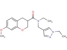 N-ethyl-N-[(1-ethyl-1H-pyrazol-4-yl)methyl]-7-methoxychromane-3-carboxamide