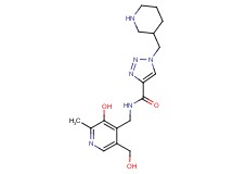 N-{[3-hydroxy-5-(hydroxymethyl)-2-methylpyridin-4-yl]methyl}-1-(piperidin-3-ylmethyl)-1H-1,2,3-triazole-4-carboxamide