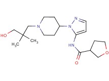 N-{1-[1-(3-hydroxy-2,2-dimethylpropyl)-4-piperidinyl]-1H-pyrazol-5-yl}tetrahydro-3-furancarboxamide