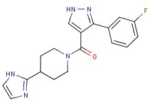 1-{[3-(3-fluorophenyl)-1H-pyrazol-4-yl]carbonyl}-4-(1H-imidazol-2-yl)piperidine