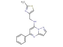 N-[(2-methyl-1,3-thiazol-4-yl)methyl]-5-phenylpyrazolo[1,5-a]pyrimidin-7-amine