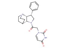 1-{2-oxo-2-[(3R*,3aR*,7aR*)-3-phenylhexahydro-4,7-ethanopyrrolo[3,2-b]pyridin-1(2H)-yl]ethyl}pyrimidine-2,4(1H,3H)-dione