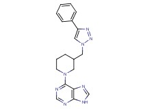 6-{3-[(4-phenyl-1H-1,2,3-triazol-1-yl)methyl]piperidin-1-yl}-9H-purine