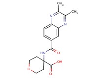 4-{[(2,3-dimethyl-6-quinoxalinyl)carbonyl]amino}tetrahydro-2H-pyran-4-carboxylic acid
