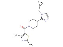 4-[1-(cyclopropylmethyl)-1H-imidazol-2-yl]-1-[(2,4-dimethyl-1,3-thiazol-5-yl)carbonyl]piperidine