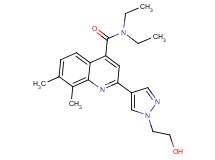 N,N-diethyl-2-[1-(2-hydroxyethyl)-1H-pyrazol-4-yl]-7,8-dimethylquinoline-4-carboxamide