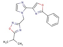 5-isopropyl-3-{[2-(2-phenyl-1,3-oxazol-4-yl)-1H-imidazol-1-yl]methyl}-1,2,4-oxadiazole
