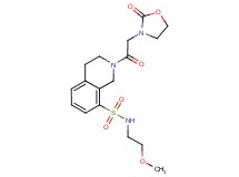 N-(2-methoxyethyl)-2-[(2-oxo-1,3-oxazolidin-3-yl)acetyl]-1,2,3,4-tetrahydroisoquinoline-8-sulfonamide