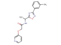 N-{1-[3-(3-methylphenyl)-1,2,4-oxadiazol-5-yl]ethyl}-2-(pyridin-3-yloxy)acetamide