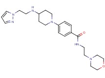 N-[2-(4-morpholinyl)ethyl]-4-(4-{[2-(1H-pyrazol-1-yl)ethyl]amino}-1-piperidinyl)benzamide