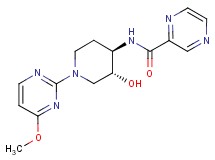 N-[(3R*,4R*)-3-hydroxy-1-(4-methoxypyrimidin-2-yl)piperidin-4-yl]pyrazine-2-carboxamide