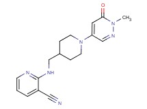 2-({[1-(1-methyl-6-oxo-1,6-dihydro-4-pyridazinyl)-4-piperidinyl]methyl}amino)nicotinonitrile